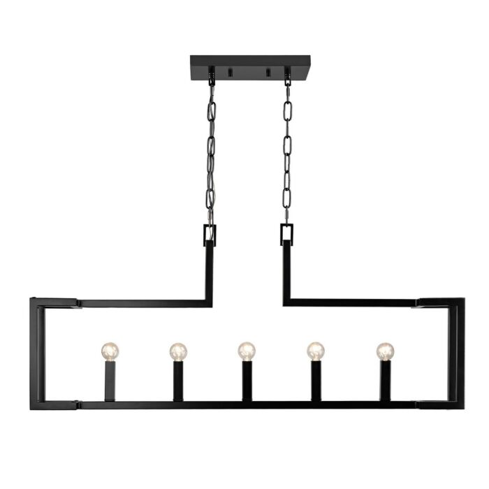 Five Light Linear Pendant by Golden