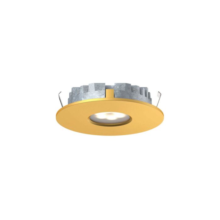 1-Light LED Recessed Superpuck in Gold