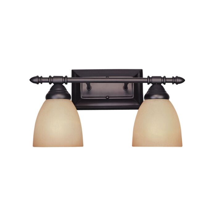 Apollo 2-Light Bathroom Vanity Light Bar in Oil Rubbed Bronze
