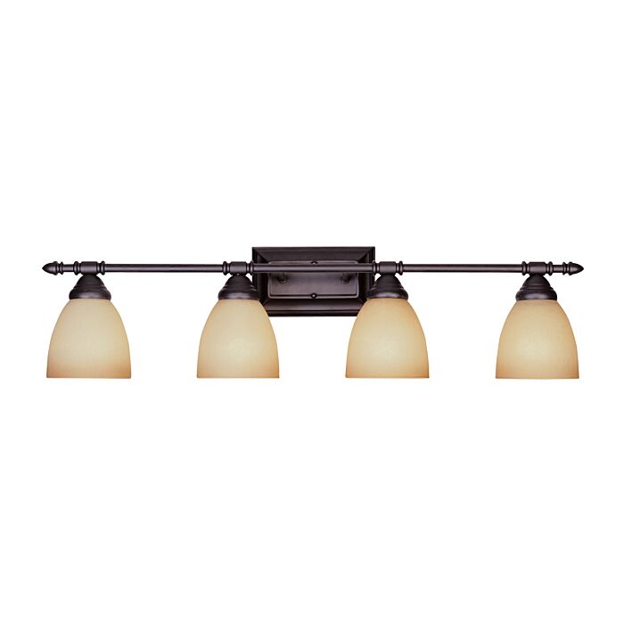 Apollo 4-Light Bathroom Vanity Light Bar in Oil Rubbed Bronze
