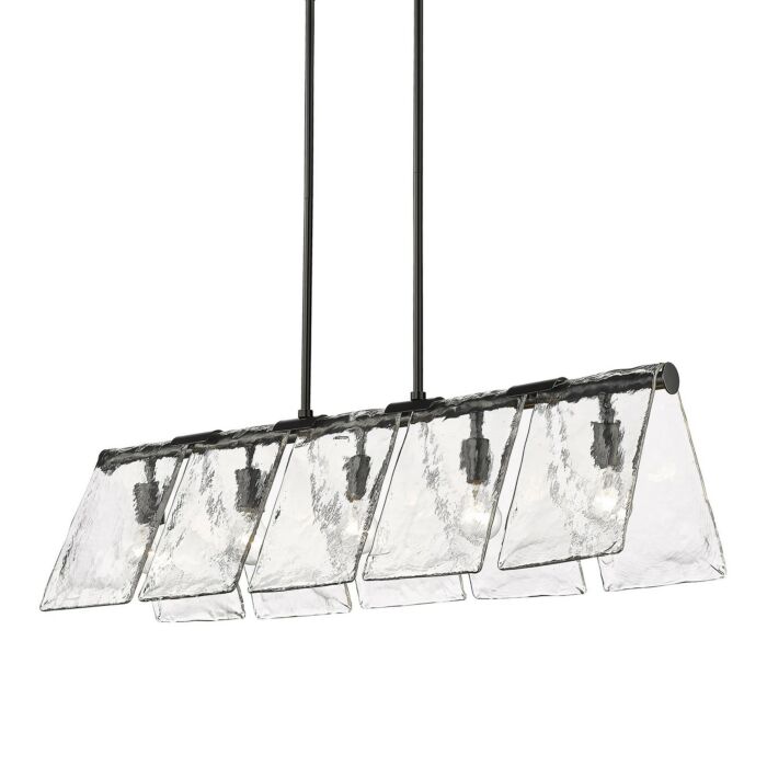Five Light Linear Pendant by Golden