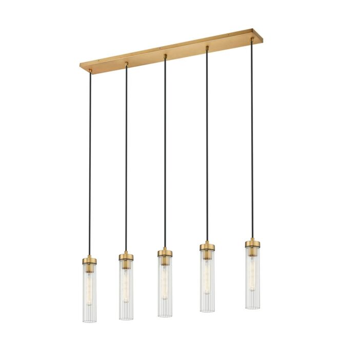 Five Light Linear Chandelier
