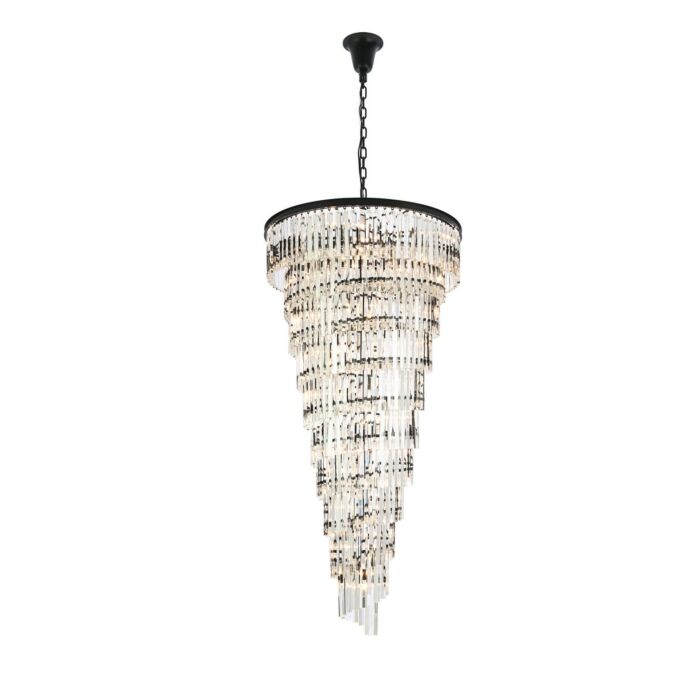 Sydney 42-Light 4Chandelier in Matte black