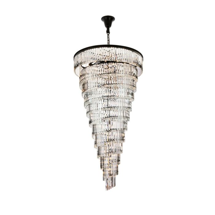 Sydney 58-Light 5Chandelier in Matte black