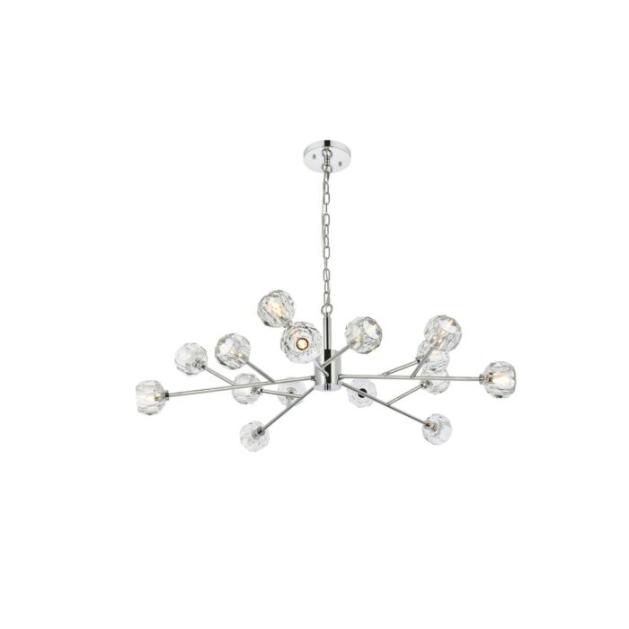 Graham 15-Light Pendant in Chrome and Clear