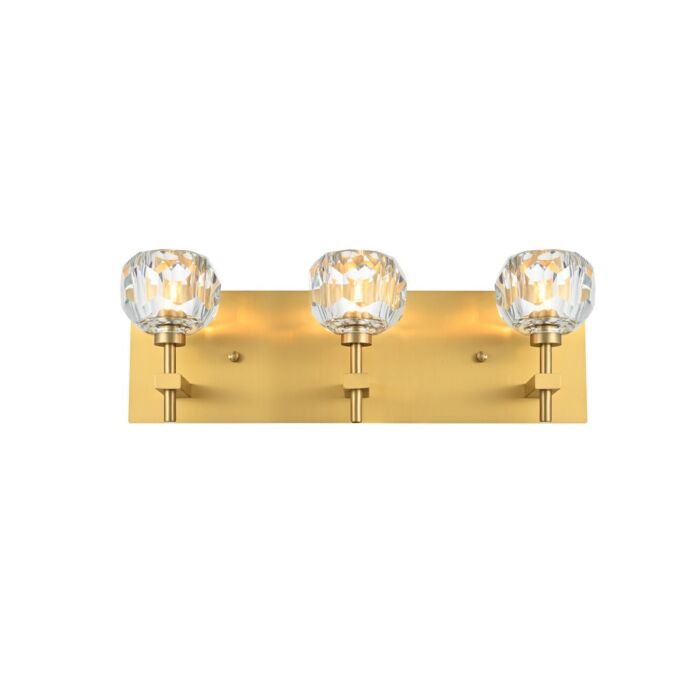 Graham 3-Light Wall Sconce in Gold and Clear