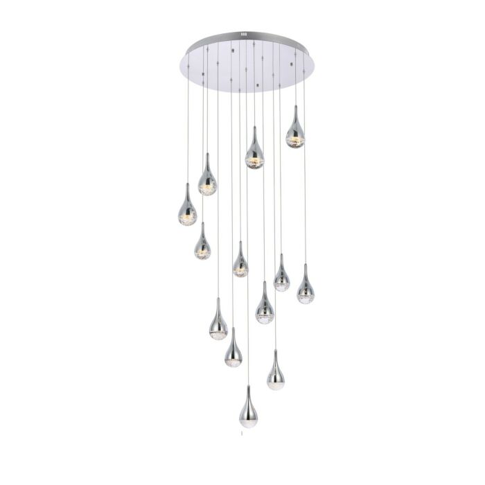 Amherst 13-Light LED Chandelier in chrome