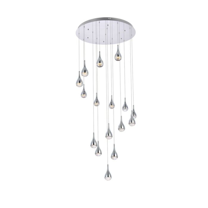 Amherst 16-Light LED Chandelier in chrome