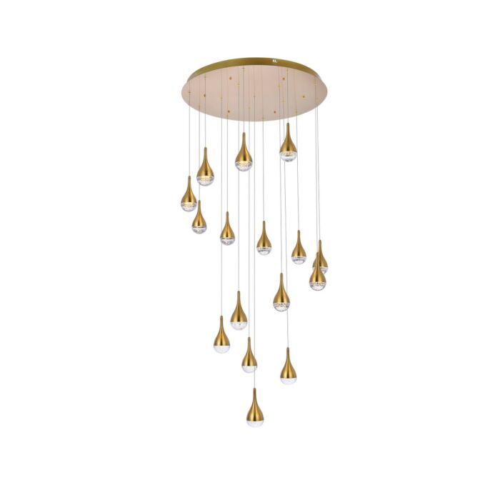Amherst 16-Light LED Chandelier in satin gold