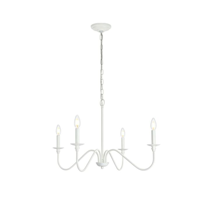 Rohan 4-Light Chandelier in White