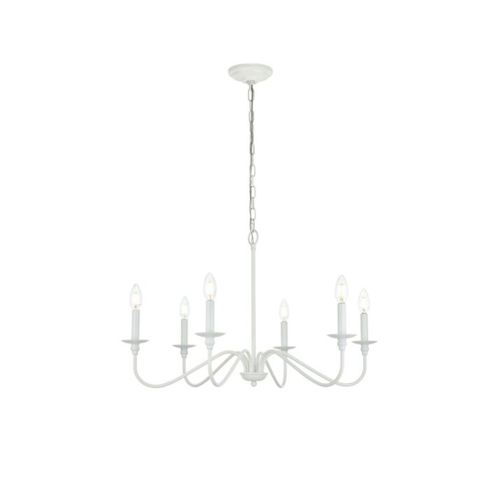 Rohan 6-Light Chandelier in White