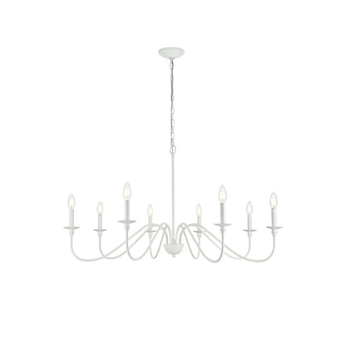 Rohan 8-Light Chandelier in White