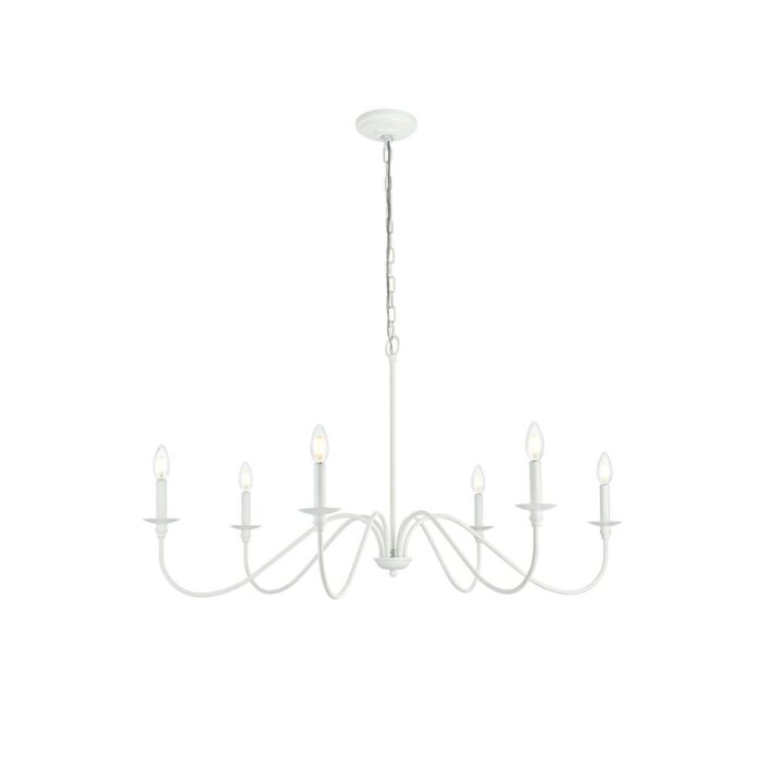 Rohan 6-Light Chandelier in White