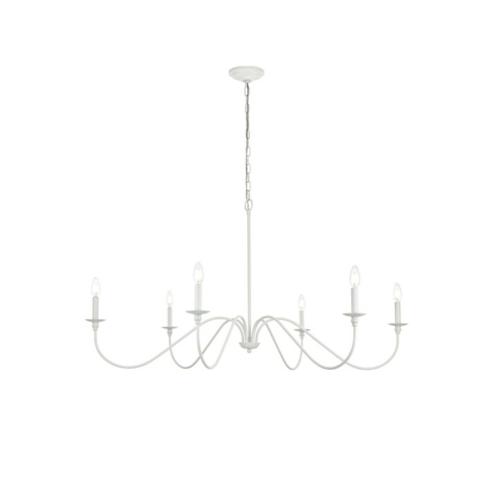 Rohan 6-Light Chandelier in White