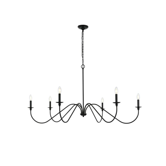 Rohan 6-Light Chandelier in Matte Black