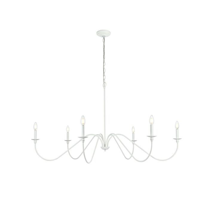 Rohan 6-Light Chandelier in White