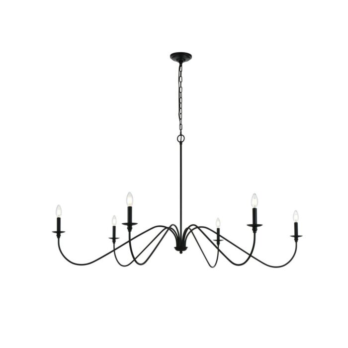 Rohan 6-Light Chandelier in Matte Black