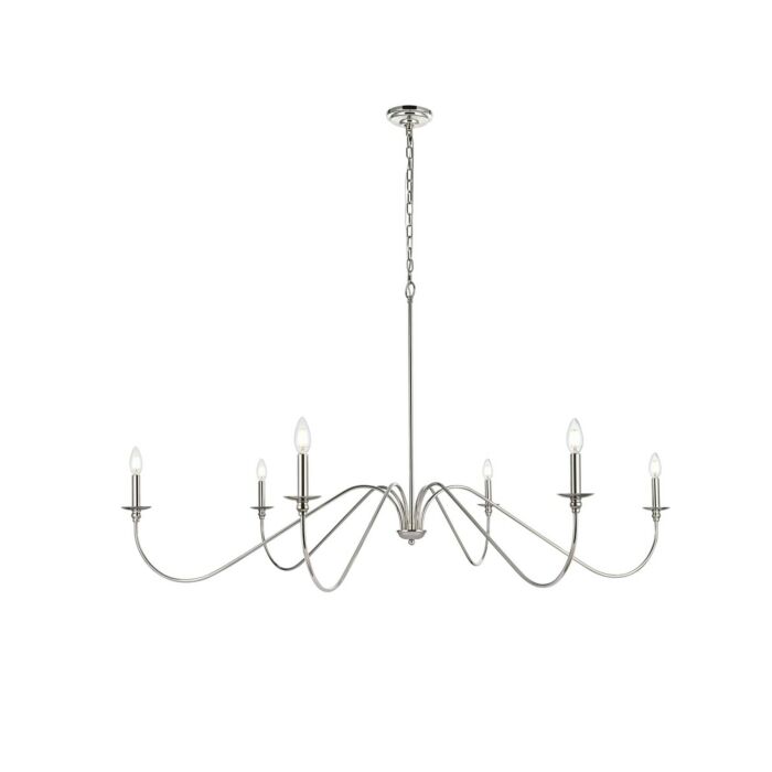 Rohan 6-Light Chandelier in Polished Nickel
