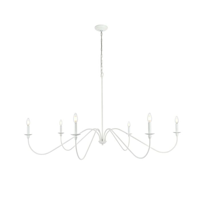Rohan 6-Light Chandelier in White