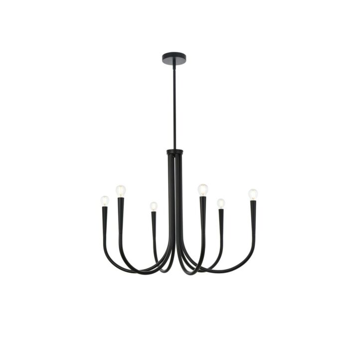Layne 6-Light Chandelier in Black