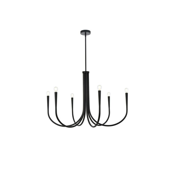 Layne 6-Light Chandelier in Black