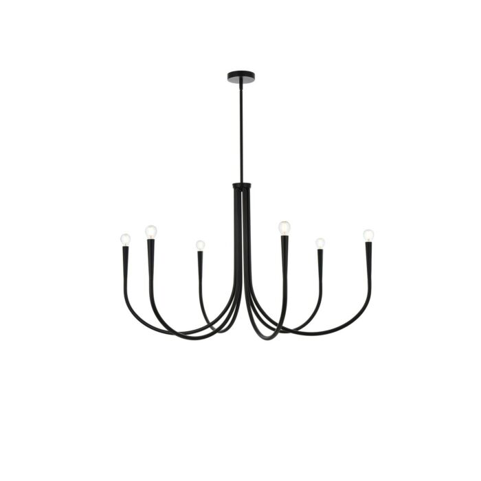 Layne 6-Light Chandelier in Black