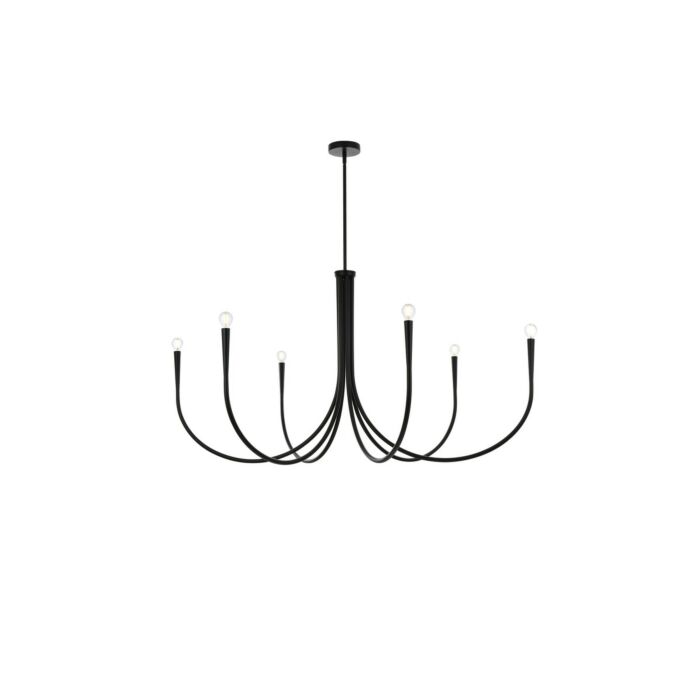 Layne 6-Light Chandelier in Black