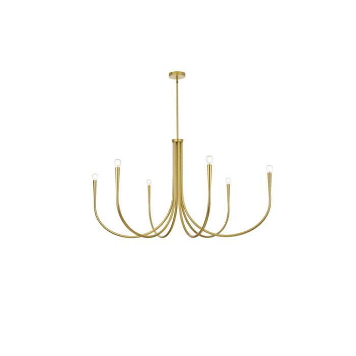 Layne 6-Light Chandelier in Brass