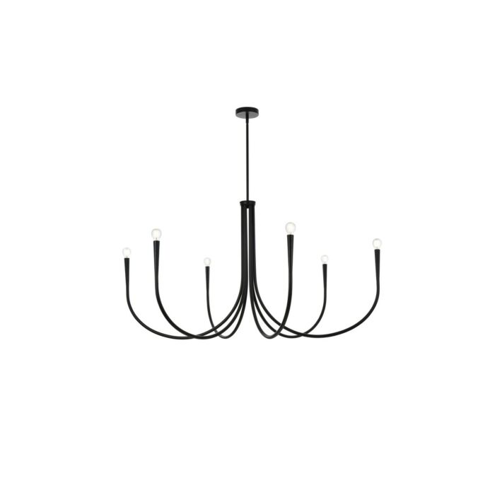 Layne 6-Light Chandelier in Black