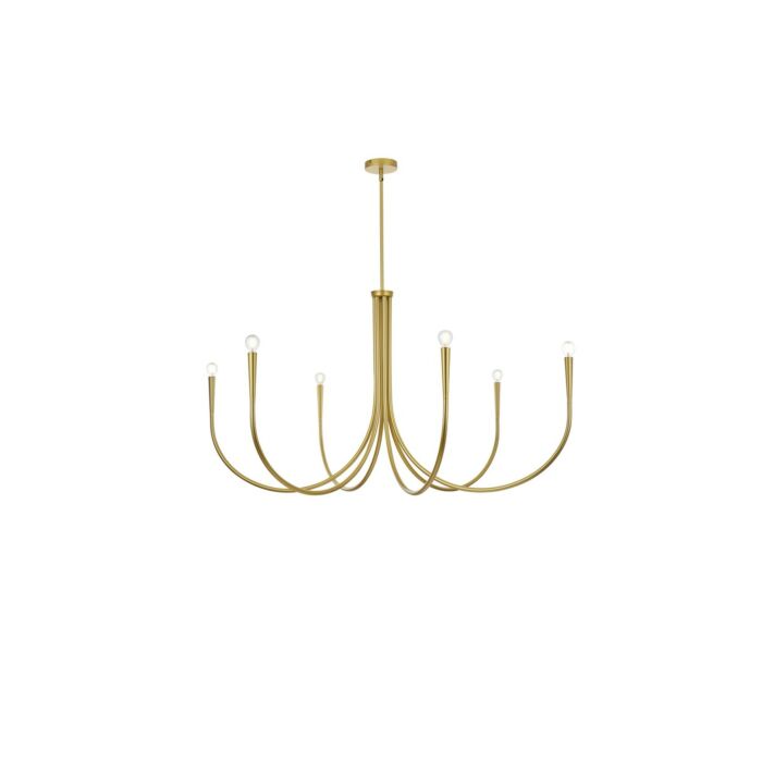 Layne 6-Light Chandelier in Brass