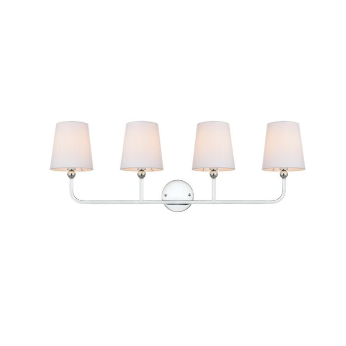 Colson 4-Light Bathroom Vanity Light Sconce in Chrome and Clear