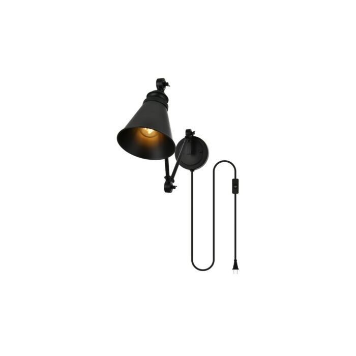 Van 1-Light Wall Sconce in Black