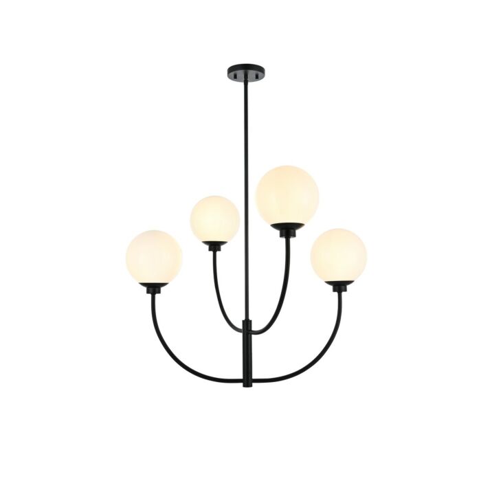 Nyomi 4-Light Chandelier in Black