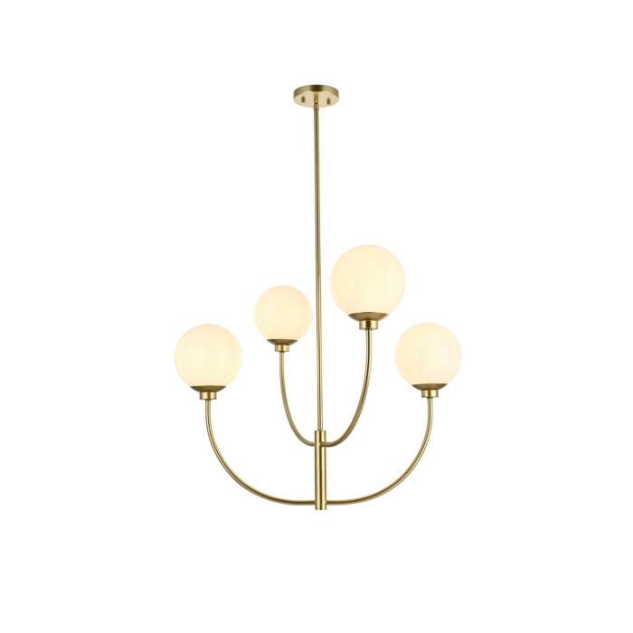 Nyomi 4-Light Chandelier in Brass
