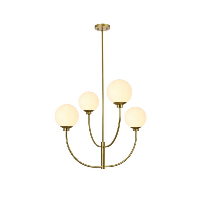 Nyomi 4-Light Chandelier in Satin Gold