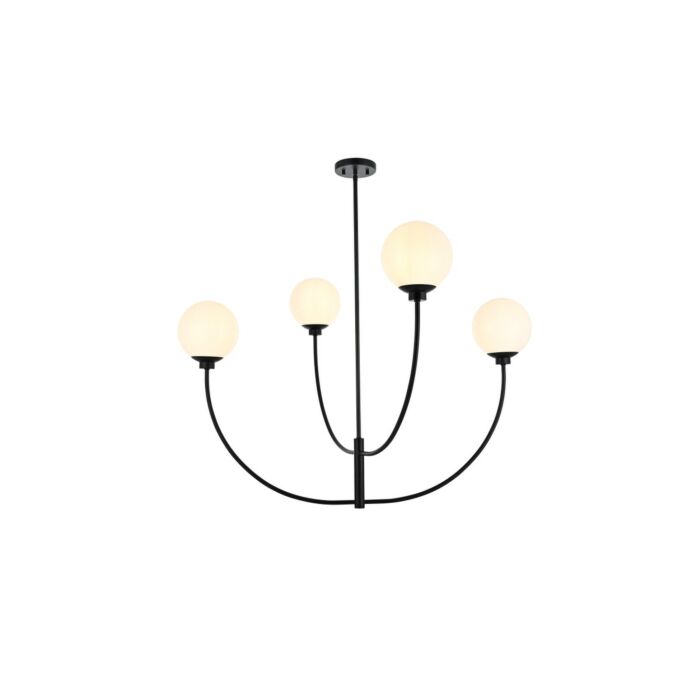 Nyomi 4-Light Chandelier in Black