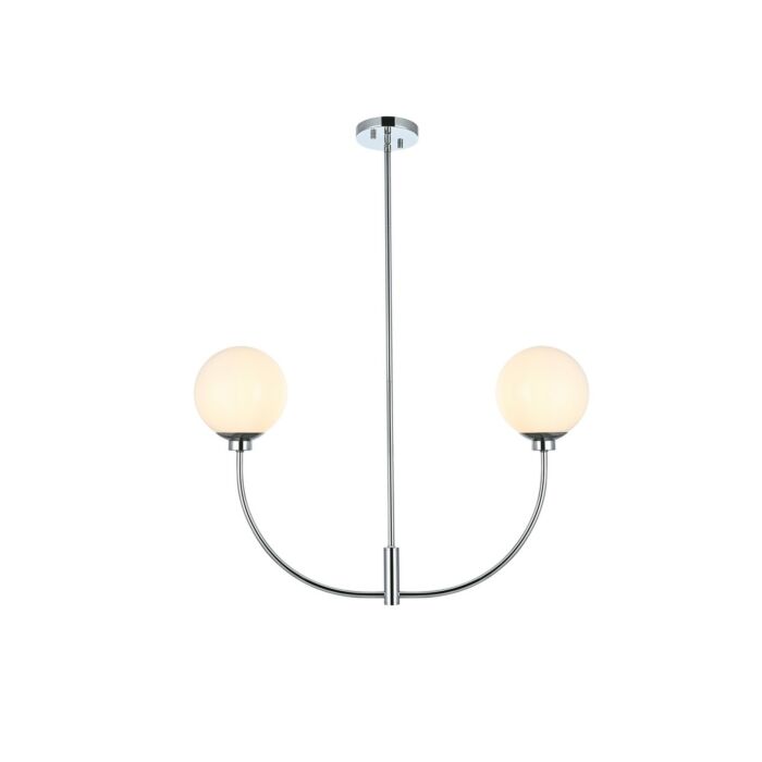 Nyomi 2-Light Chandelier in Chrome
