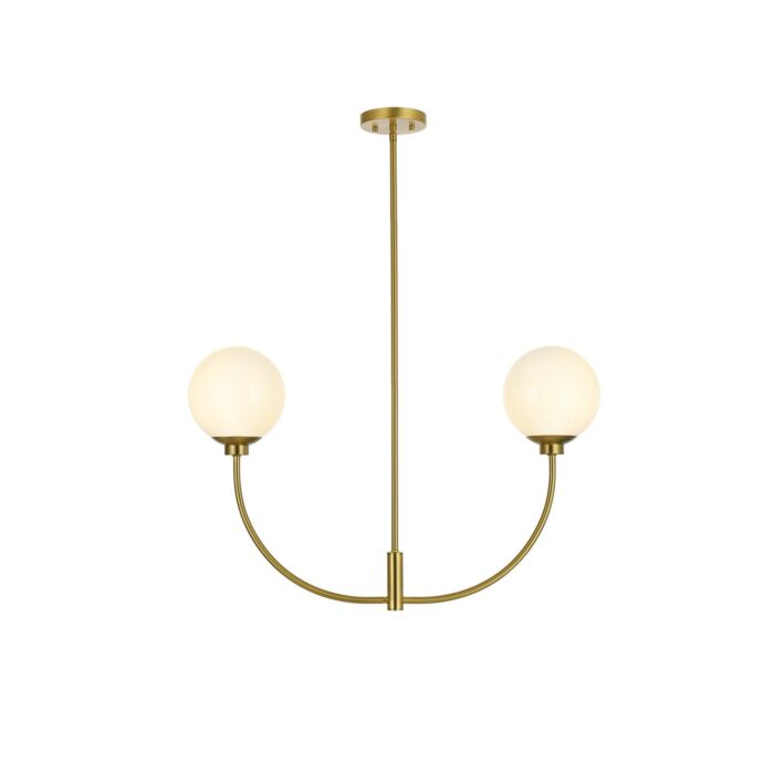Nyomi 2-Light Chandelier in Satin Gold