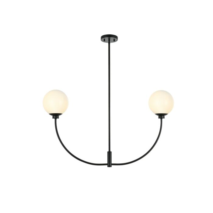 Nyomi 2-Light Chandelier in Black