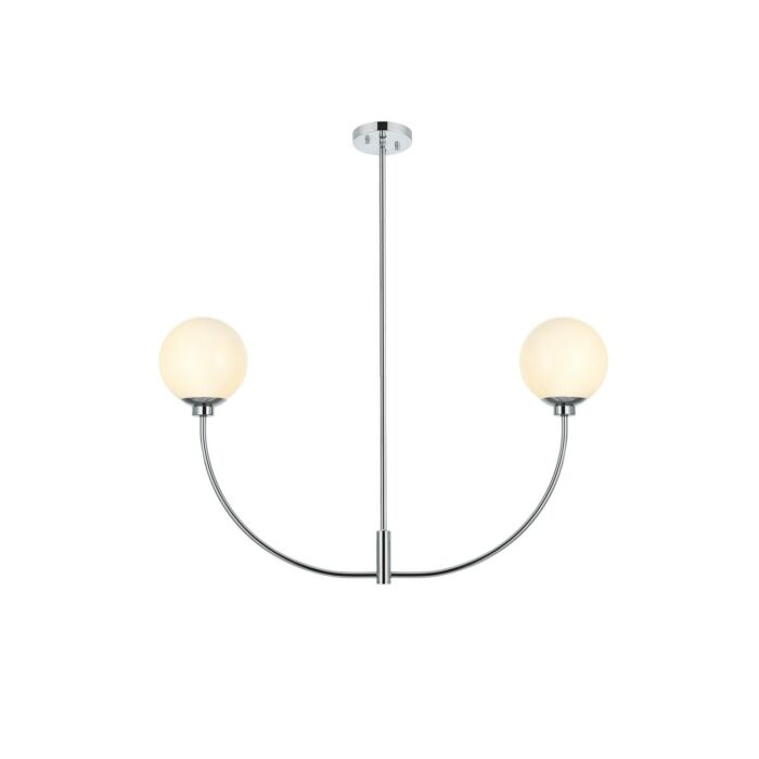 Nyomi 2-Light Chandelier in Chrome