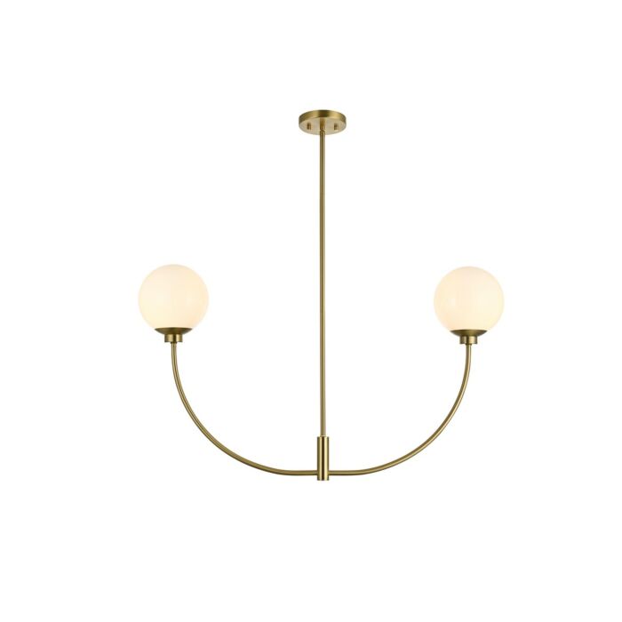 Nyomi 2-Light Chandelier in Satin Gold