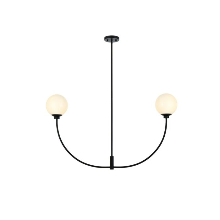 Nyomi 2-Light Chandelier in Black