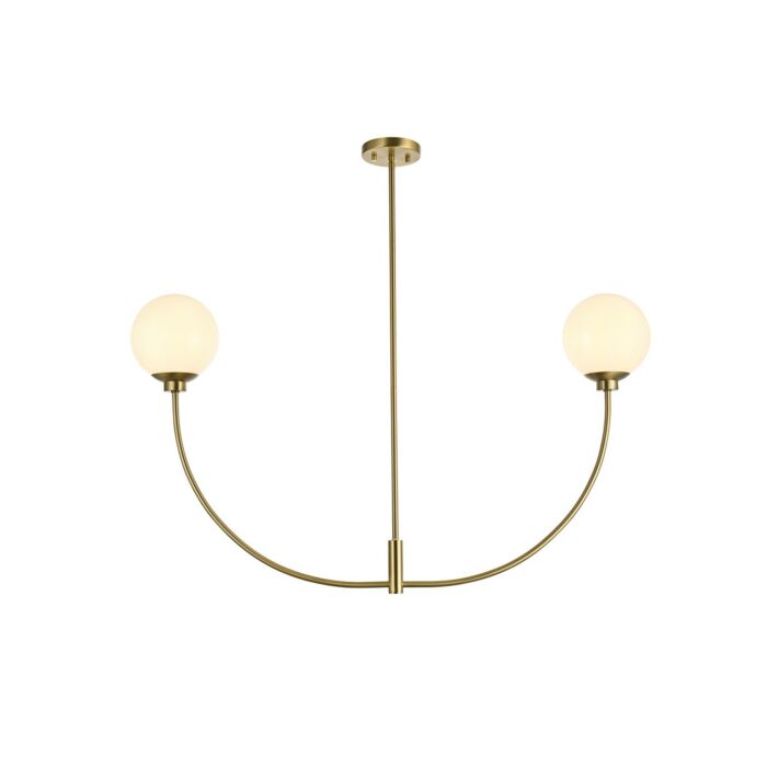 Nyomi 2-Light Chandelier in Satin Gold