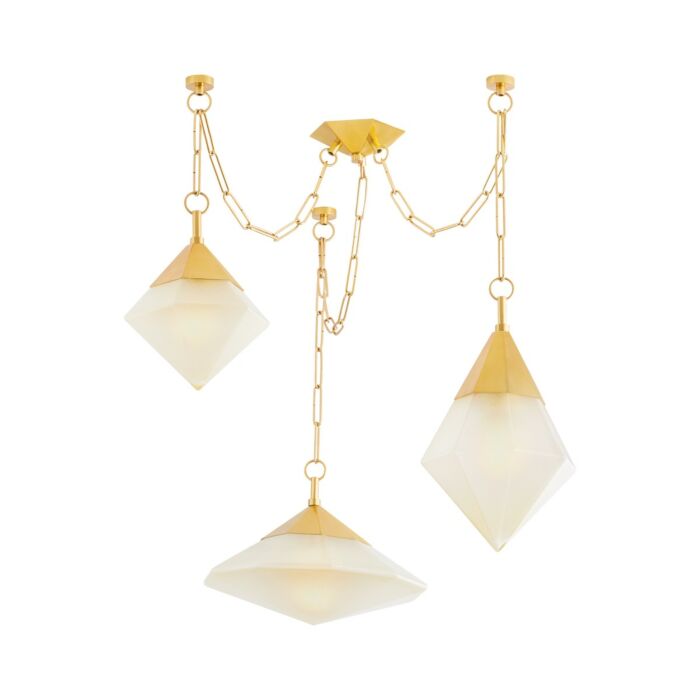 Three Light Chandelier by Corbett Lighting