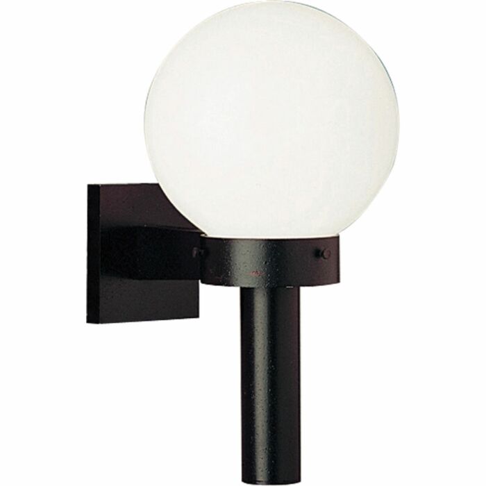 Globe 1-Light Wall Lantern in Black