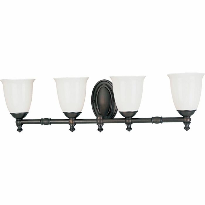Victorian 4-Light Bathroom Vanity Light in Venetian Bronze