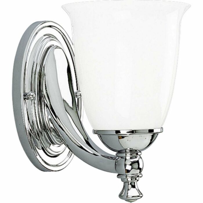 Victorian 1-Light Bathroom Vanity Light in Polished Chrome