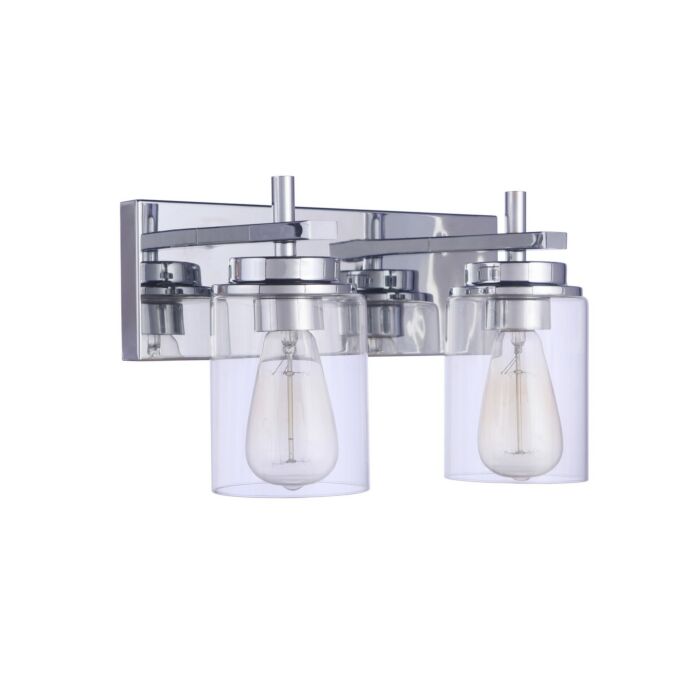 Reeves 2-Light Bathroom Vanity Light in Chrome