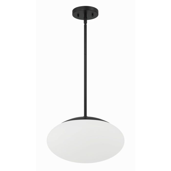 Gaze 1-Light Pendant in Flat Black