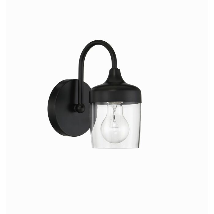 Wrenn 1-Light Wall Sconce in Flat Black